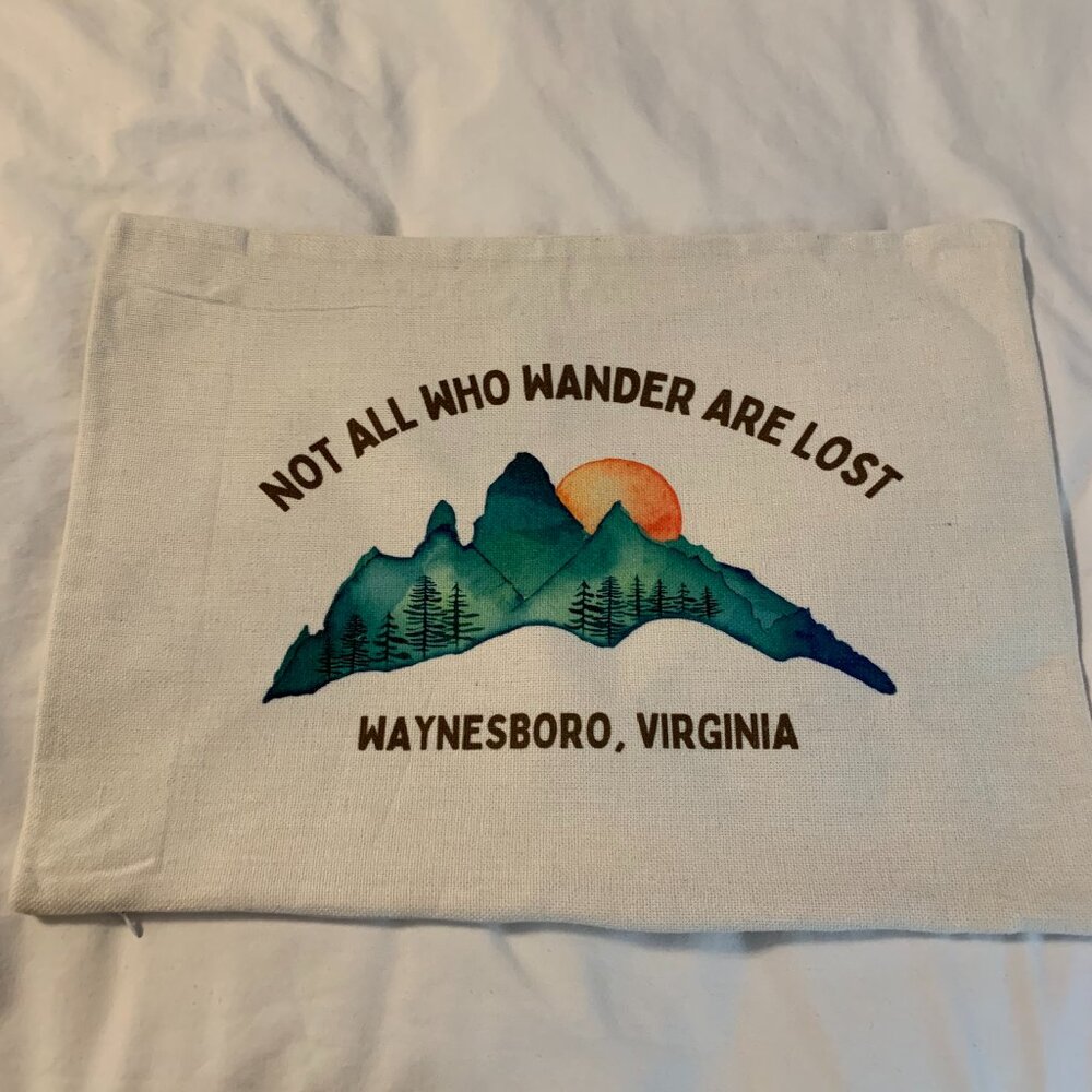 NOT ALL WHO WANDER ARE LOST  PILLOW COVER  NWOT